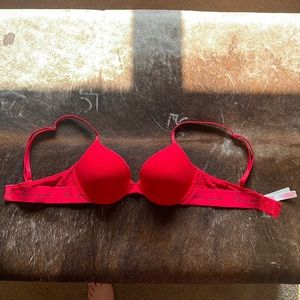 Red lace brand Pink everyday t shirt bra.